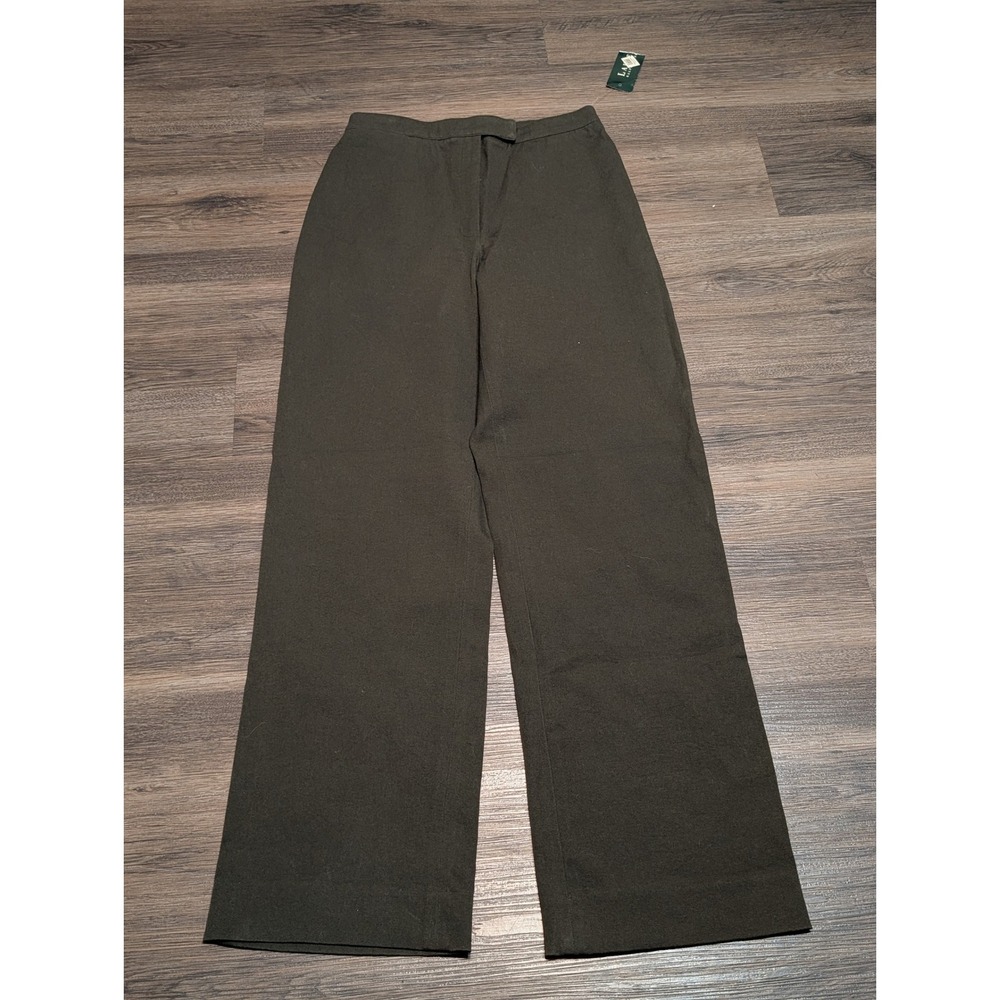 Lauren Ralph Lauren Loden‎ Green Wide Leg Trousers Pants Womens 6 NWT Stretch